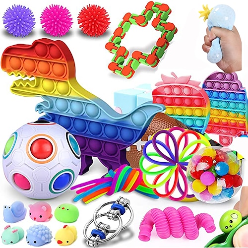 

Set of 42 pieces adult and child stress relief hand toys sensory stress relief and squeeze gadgets for relaxation therapy - perfect for ADHD increased anxiety autism