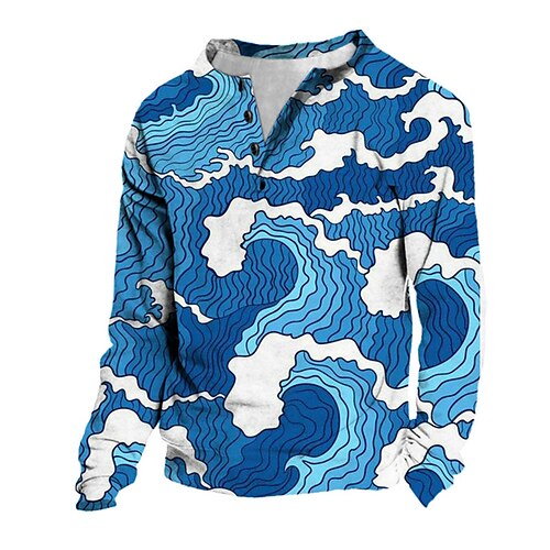 

Kids Boys Sweatshirt Pullover Graphic Coconut Tree Long Sleeve Button Children Top Casual Sweatshirt Vacation Fashion Blue Yellow White Winter 7-13 Years / Fall