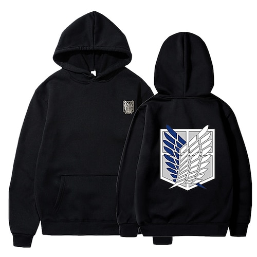 

Inspired by Attack on Titan Survey Corps Hoodie Cartoon Manga Anime Front Pocket Graphic Hoodie For Men's Women's Unisex Adults' Hot Stamping 100% Polyester Street Daily