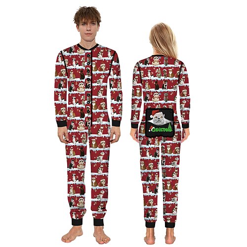 

Santa Suit Santa Claus Kigurumi Pajamas Christmas Pajamas Men's Women's Christmas Christmas Carnival Masquerade Christmas Eve Adults Party Christmas Polyester Onesie