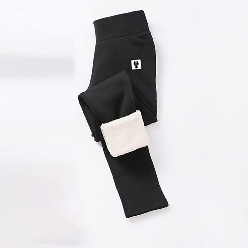 

Women's Plus Size Fleece Pants Pants Trousers Print Cat Cat Streetwear Casual Daily Vacation High Full Length Winter Fall Black Gray L XL XXL 3XL 4XL