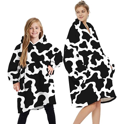 

Ovesized Wearable Blanket Hoodie, Sherpa Fleece Blanket for Women Men Flannel Sherpa Soft Warm Cozy Blanket Jacket Sweater Gift for Adult Teens One Size