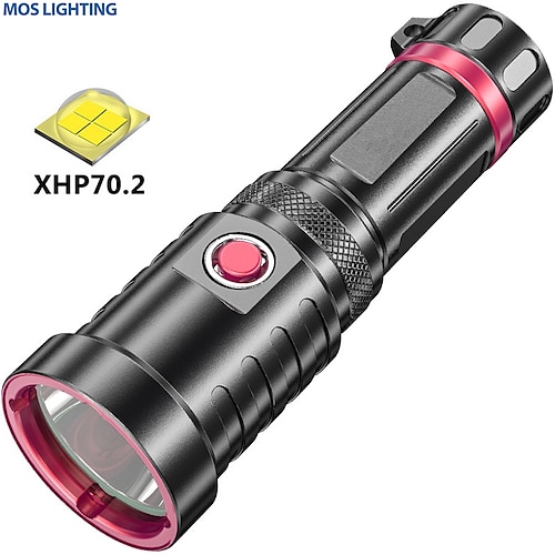 

LED Flashlight P70 Portable Torch USB Rechargeable Strong Light Light Self Defense Outdoor Camping Fishing EDC Flashlights03.7V