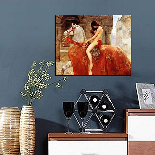 

Famous People Oil Painting Lady Godiva by John Collier Handmade Painted Wall Art On Canvas Modern Home Decor Gift Rolled Canvas No Frame Unstretched Living Room