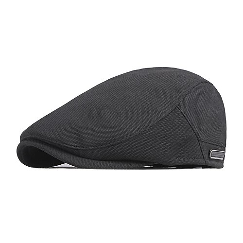 

Men's Hat Beret Hat Black Khaki Navy Blue Street Dailywear Weekend Adjustable Buckle Pure Color Portable Comfort Fashion