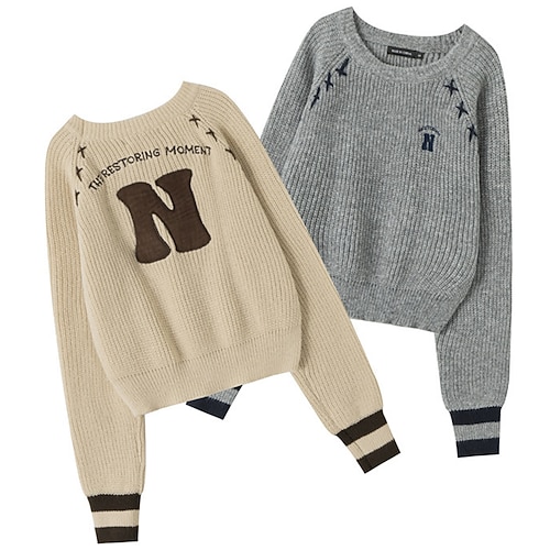 

Spicy Girls Punk & Gothic Y2K Year 2000 Knit / Cutsew Masquerade Women's Japanese Cosplay Costumes Beige / Gray / Top