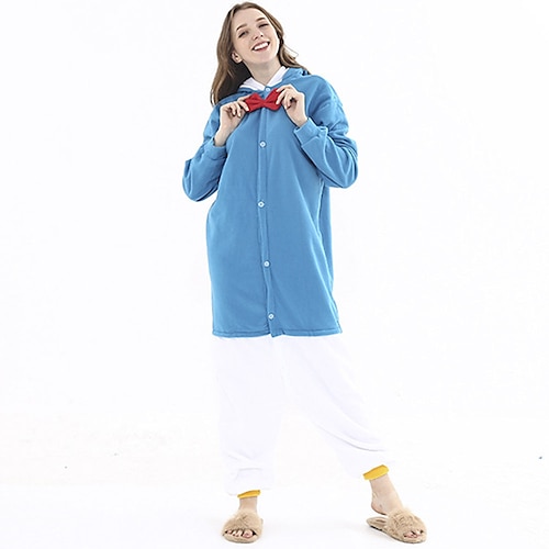 

Adults' Nightwear Wearable Blanket Hoodie With Pocket Duck Character Onesie Pajamas Flannel Cosplay For Men and Women Carnival Animal Sleepwear Cartoon Festival / Holiday Costumes