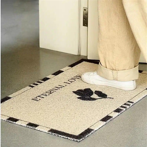 

Alfombrilla para puerta de entrada del hogar, alfombrilla para quitar el polvo, alfombrilla para puerta, antideslizante, resistente a la suciedad, alfombrilla para pies, fácil de limpiar