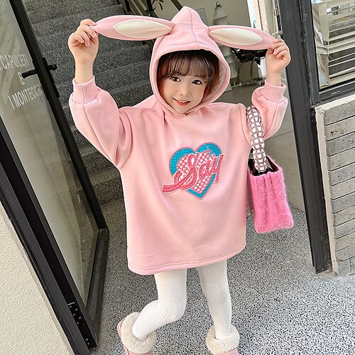 

Toddler Girls' Hoodie Cartoon School Long Sleeve Active 7-13 Years Winter Pink / Fashion / Fall