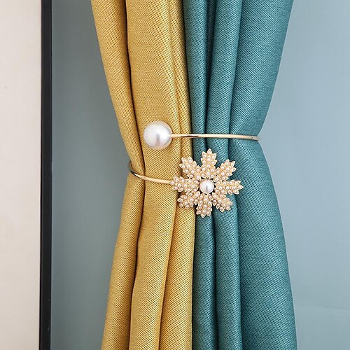 

Christmas Punch-Free Curtain Straps Metal Christmas Snowflake Bell Elderly Curtain Buckle Adjustable Home Curtain Clip