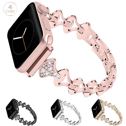 

1PC Smart Watch Band Compatible with Apple iWatch Apple Watch Ultra 49mm Series 8/7/6/5/4/3/2/1 / SE Metal Band for iWatch Smartwatch Strap Wristband Alloy Adjustable Breathable Quick Release