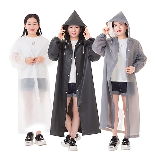 

Non Disposable Eva Raincoat Cuffs Rubber Band Adult Raincoat