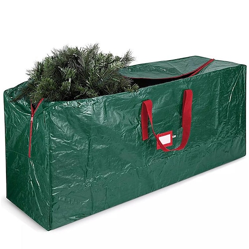 

Artificial Christmas Tree Storage Bag - Holiday Xmas Disassembled Trees with Durable Reinforced Handles & Dual Zipper - Waterproof Material Protects from Dust, Moisture & Insects (Green)