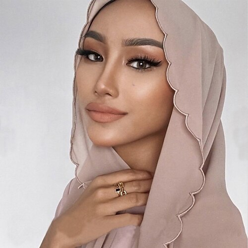 

Women's Muslim Hijab Scarves Daily Holiday Chiffon Bohemia Warm Casual / Daily 1 PC