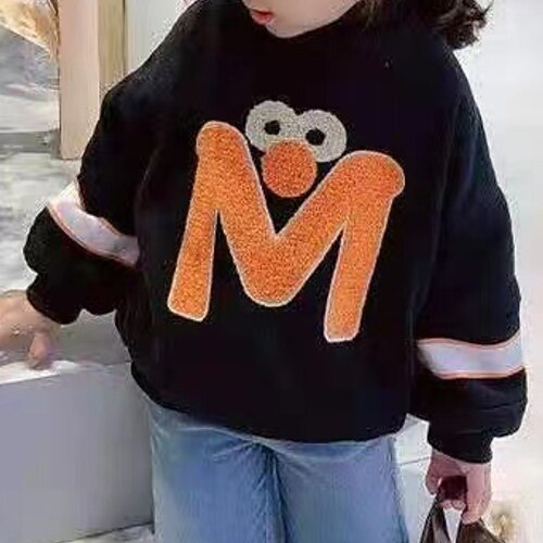 

Toddler Girls' Sweatshirt Cartoon Anniversary Long Sleeve Active 7-13 Years Winter Coral M beige Black Sparkly / Fall