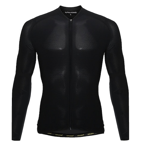 

Men's Cycling Jersey Long Sleeve Bike Jersey with 3 Rear Pockets Mountain Bike MTB Road Bike Cycling Triathlon Anti-slip Strap Quick Dry Front Zipper Reflective Strips Black Sports Clothing Apparel