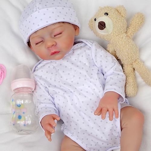 

18 inch Reborn Doll Baby & Toddler Toy Reborn Toddler Doll Doll Reborn Baby Doll Baby Baby Boy Reborn Baby Doll Levi Newborn lifelike Gift Hand Made Non Toxic Vinyl Silicone Vinyl with Clothes