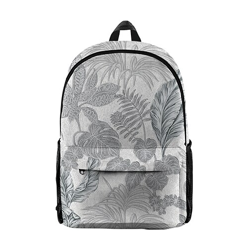 

Kid's Unisex School Bag Bookbag Oxford 3D Print Adjustable Lightweight Zipper School Daily Sillver Gray