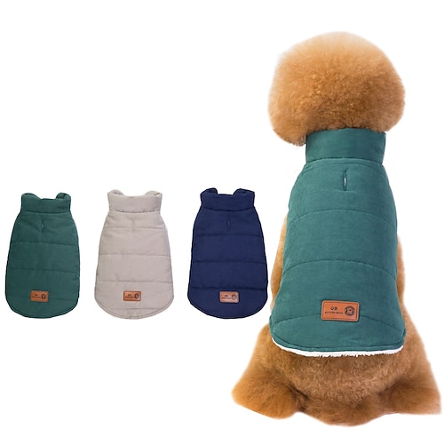 

Hunde Katzen Weste Einfarbig bezaubernd Stilvoll Ordinär Outdoor Casual Winter Hundekleidung Welpenkleidung Hunde-Outfits Warm Grün Blau Dunkelgrün Kostüm für Mädchen und Jungen Hund Polyester S M L