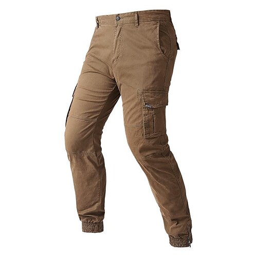 

Men's Cargo Pants Trousers Work Pants Multi Pocket Solid Colored Comfort Breathable Casual Daily Streetwear Cotton Blend Sports Fashion ArmyGreen Black Micro-elastic