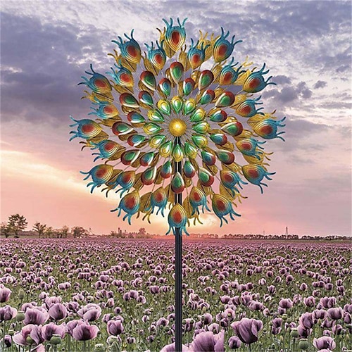 

Colorful Peacock Wind Spinner
