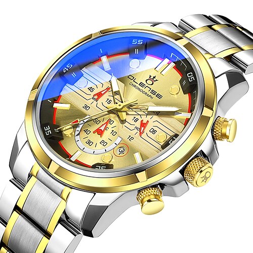 

Quartz Watch for Men Analog - Digital Quartz Luminous Vintage Casual Waterproof Calendar Alloy Stainless Steel Classic Theme / One Year