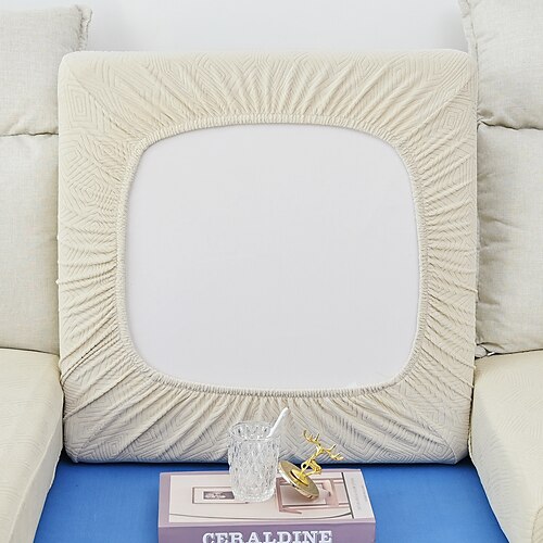 

Seat Cushion Cover Solid Color Jacquard Polyester Slipcovers