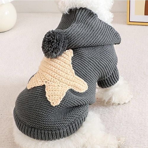 

Dog Cat Sweater Hoodie Stars Cute Adorable Dailywear Casual Daily Winter Dog Clothes Puppy Clothes Dog Outfits Soft Pink Beige Costume for Girl and Boy Dog Polyester XS S M L XL