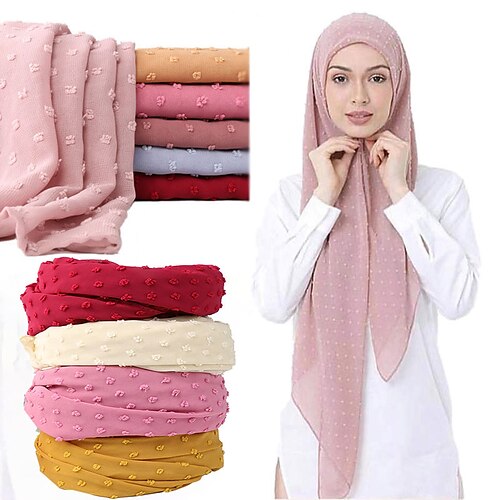 

Per donna Hijab musulmano Sciarpe Giornaliero Per eventi Chiffon Boemia Caldo Casual / quotidiano 1 PC