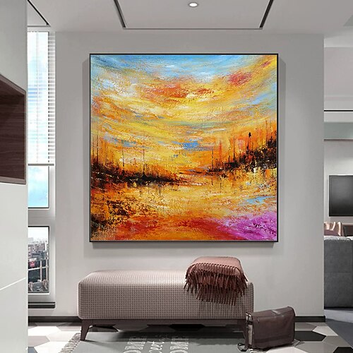 

Mintura Handmade Oil Paintings On Canvas Wall Art Decoration Modern Abstract Picture For Home Decor Rolled Frameless Unstretched Painting