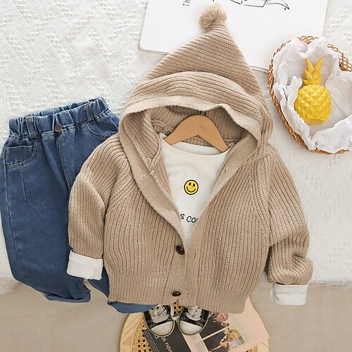 

Toddler Boys Cardigan Solid Color Long Sleeve School Cotton Basic Green Winter Clothes 7-13 Years / Fashion / Fall