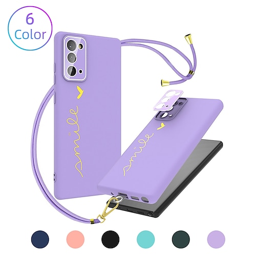 

Phone Case For Samsung Galaxy Back Cover Handbag Purse A53 A33 S22 Ultra Plus S21 FE S20 Bumper Frame Camera Lens Protector with Removable Cross Body Strap Word / Phrase Solid Colored TPU PC