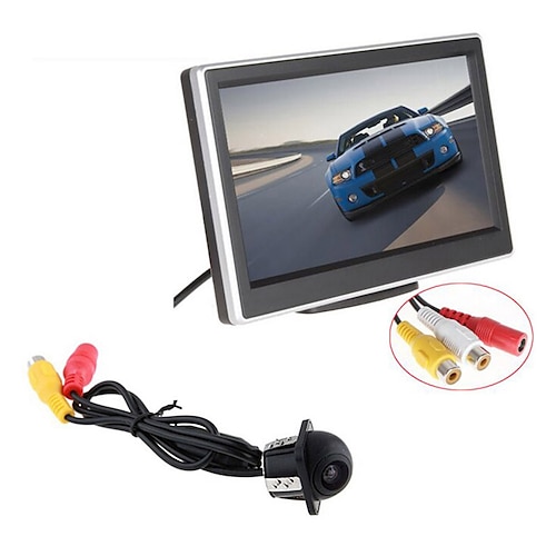 

ksj-500 5 inch LCD 1/4 inch color CMOS Wired 170 Degree 5 inch Car Rear View Kit for Car Reversing camera