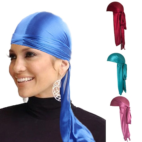 

Herre Dame Durags Turban udendørs Hjem Daglig Ensfarvet / almindelig farve polyester Afslappet Retrorød Afslappet / Hverdag 1 pcs