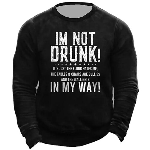 

Men's Unisex Sweatshirt Pullover Navy Blue Black Crew Neck Letter Graphic Prints Print Daily Sports Holiday 3D Print Streetwear Designer Casual Spring & Fall Clothing Apparel Hoodies Sweatshirts