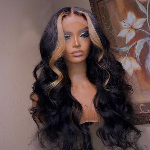 

Unprocessed Virgin Hair 13x4 Lace Front Wig Free Part Brazilian Hair Body Wave Black Silver Wig 130% 150% Density with Baby Hair Natural Hairline 100% Virgin Glueless Pre-Plucked For wigs for black