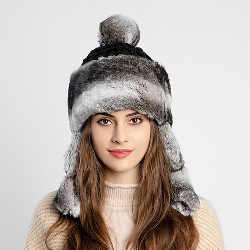 

Women's Hat Winter Hats Dark Gray Outdoor Street Daily Fleece Tie Dye Windproof Comfort Warm