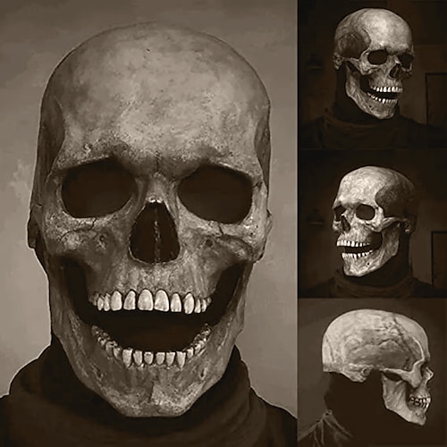 

Хэллоуин маска черепа на всю голову, шлем с подвижной челюстью, маска черепа, игрушка-маска Call of Duty, маски на Хэллоуин, украшение скелета на Хэллоуин