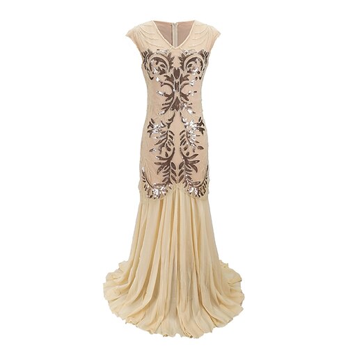

Women's Party Dress Sequin Dress Sheath Dress Long Dress Maxi Dress Black Gold Pure black Apricot Sleeveless Geometric Sequins Winter Fall Autumn V Neck Evening Party Slim 2022 S M L XL