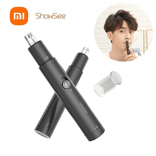 

Xiaomi ShowSee C1-BK Portable Electric Nose Hair Trimmer Removable Washable Double-edged 360 Degree Rotating Cutter Head