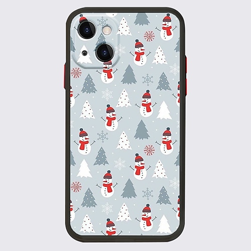 

Christmas Phone Case For Apple iPhone 14 Pro Max 13 12 11 Pro Max Mini X XR XS 8 7 Plus Unique Design Protective Case Transparent Pattern Dustproof Back Cover TPU