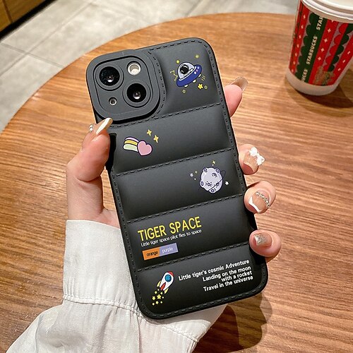 

Phone Case For Apple Back Cover iPhone 13 Pro Max 12 11 SE 2022 X XR XS Max 8 7 Bumper Frame Full Body Protective Four Corners Drop Resistance Astronaut TPU