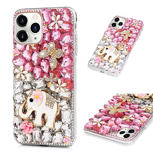 

Phone Case For Apple Back Cover iPhone 14 Pro Max 13 12 11 Pro Max Mini X XR XS 8 7 Plus Rhinestone Dustproof Shockproof Crystal Diamond TPU PC