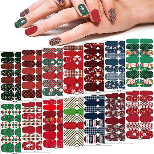 

Christmas Nail Sticker Snowflake Snowman Elk Santa Claus Nail Sticker