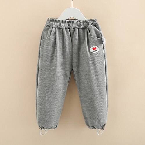 

Kids Girls' Trousers Solid Color Active School 7-13 Years Winter Light gray Gray / Fall