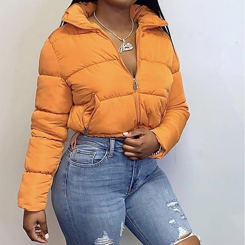 

Spicy Girls Punk & Gothic Y2K Year 2000 Masquerade Jacket Women's Pocket Full Zip Japanese Cosplay Costumes Green / Dark Green / Orange Solid Colored