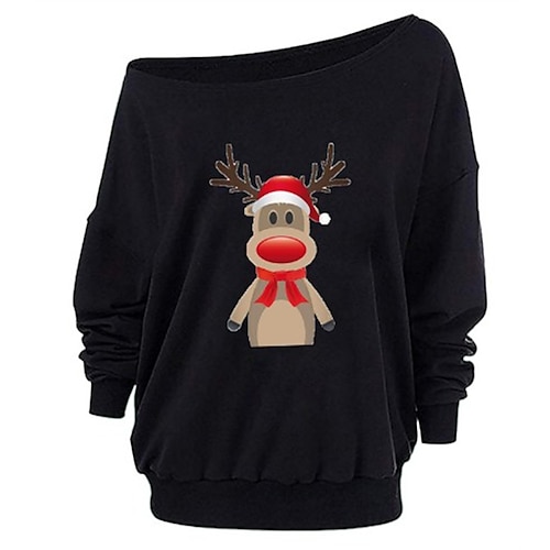 

Reindeer Masquerade Ugly Christmas Sweater / Sweatshirt Women's Christmas Christmas Carnival Masquerade Adults Party Christmas Polyester Top