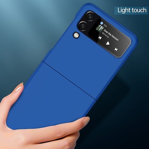 

Phone Case For Samsung Galaxy Back Cover Z Flip Z Flip 4/3/2 Four Corners Drop Resistance Shockproof Solid Colored PC