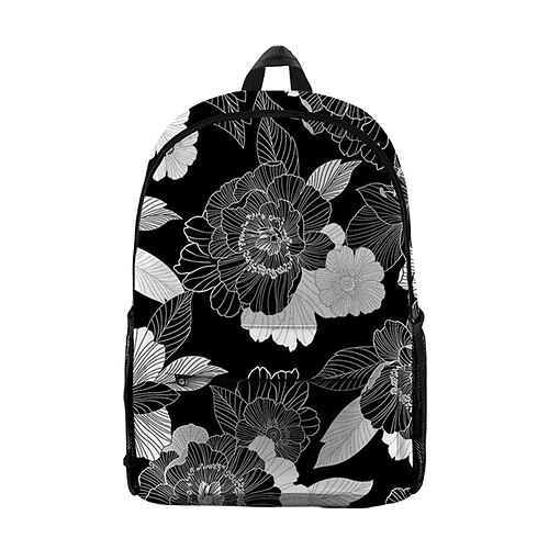 

bambini Unisex Zaino per la scuola Scuola Giornaliero Stampa 3D Oxford Regolabile Leggero Cerniera Bianco / nero