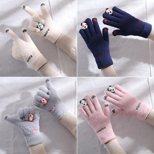 

Women's Touchscreen Gloves Warm Winter Gloves Outdoor Gift Daily Solid / Plain Color Polyester Acrylic Fibers Simple Casual 1 Pair
